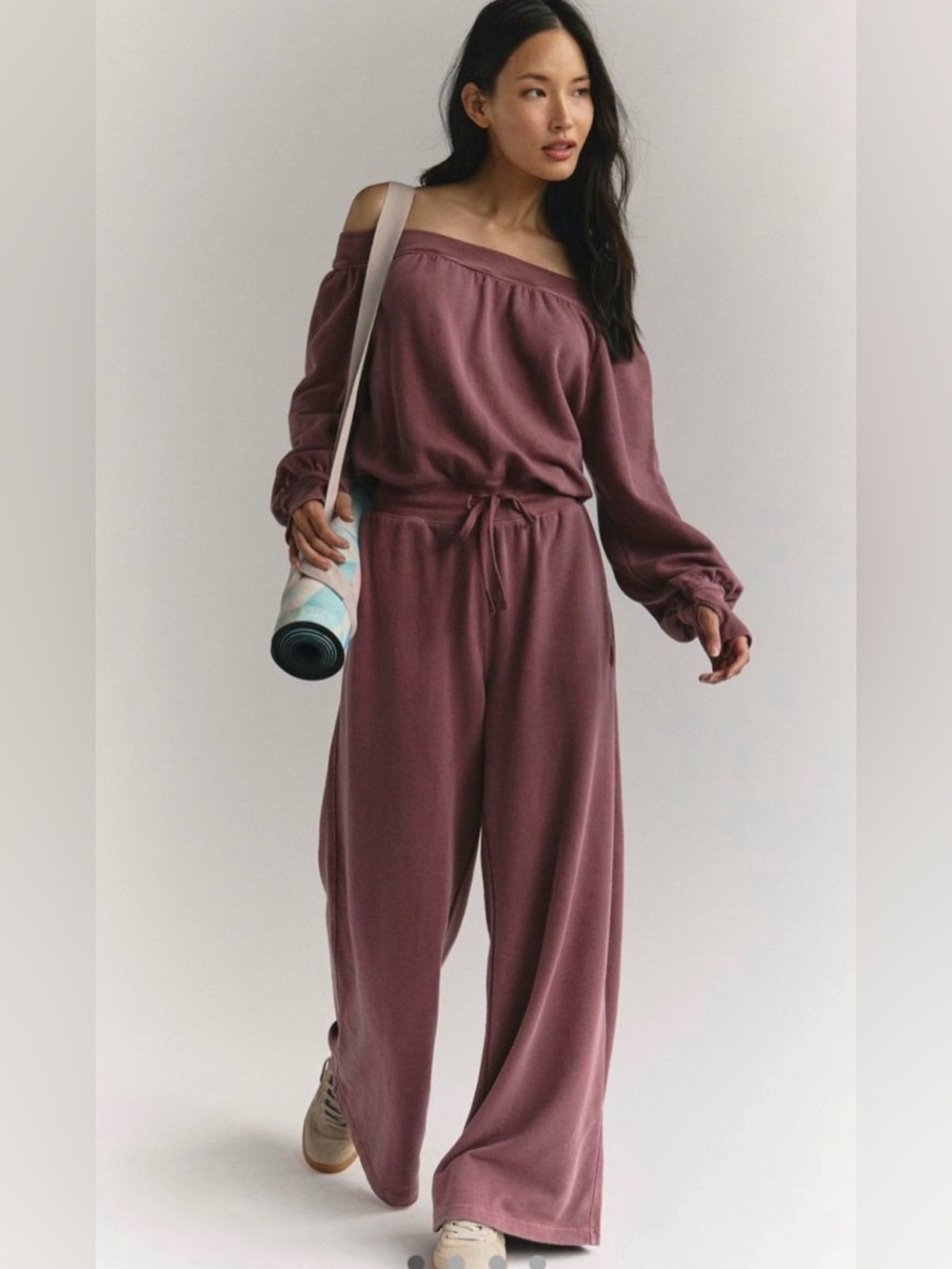 NWT Free People FP Movement One To Beat Onesie - Clove mauve